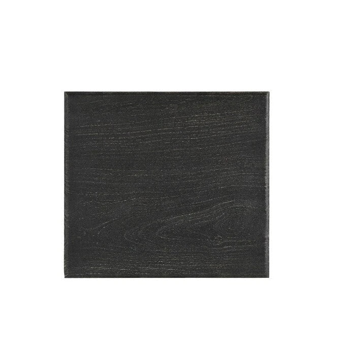 HomeRoots 24 Black Distressed Solid Wood End Table - 24