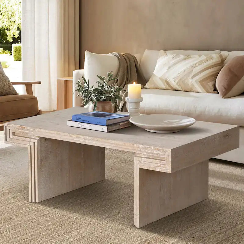 Premium Vintage Industrial Coffee Table with Double-Tier Structure for Living and Office Spaces