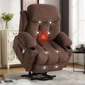 Grey Electric Power Lift Recliner Chair with Heating, Massage, USB Port, and Side Pockets