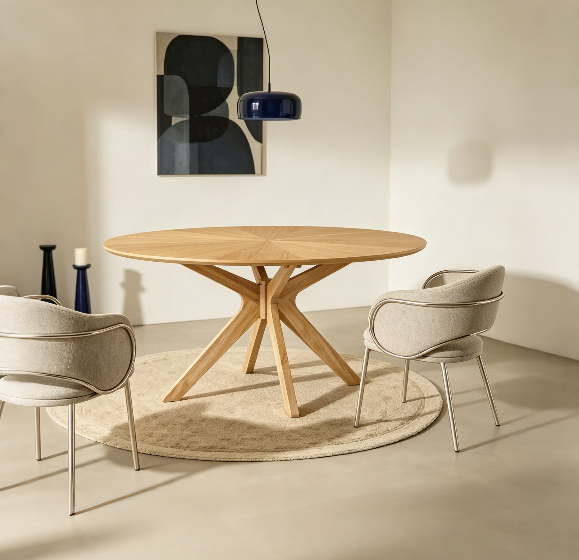 Table à manger ronde en bois 47
