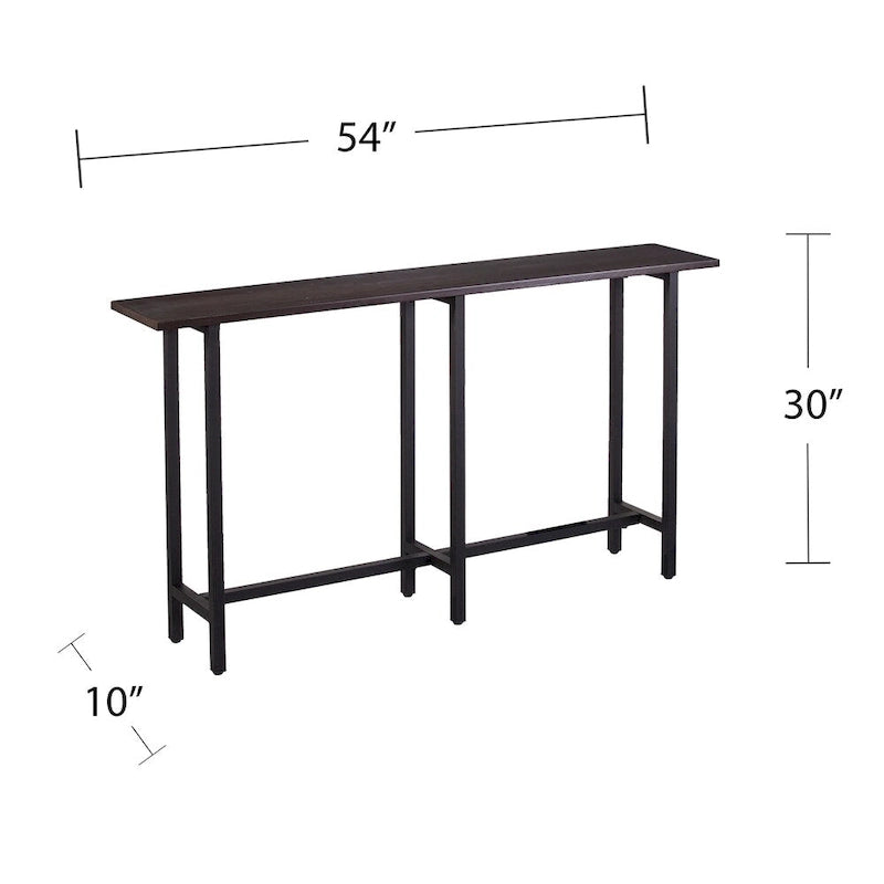 Long Narrow Console Table - Industrial Style