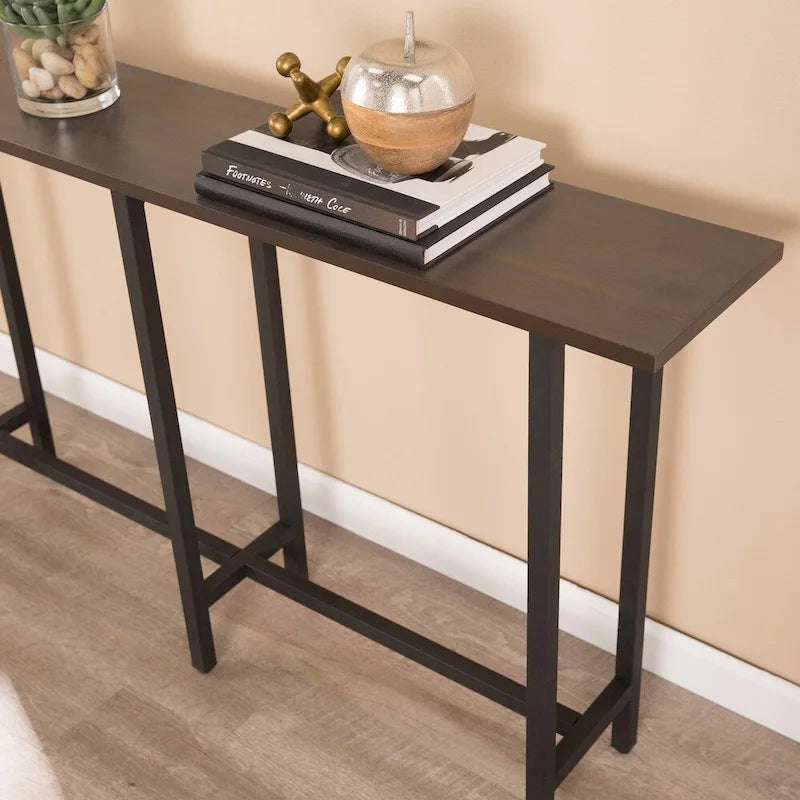 Long Narrow Console Table - Industrial Style