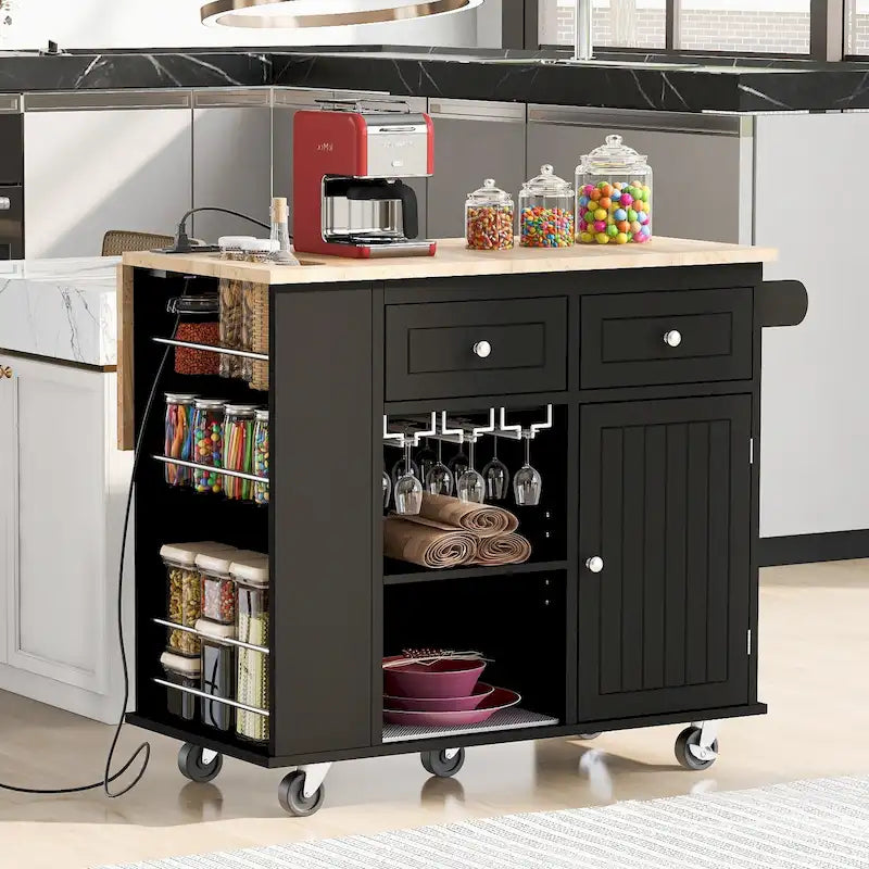 Kitchen Island with Power Outlet