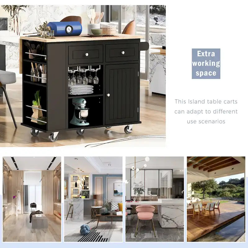Kitchen Island with Power Outlet