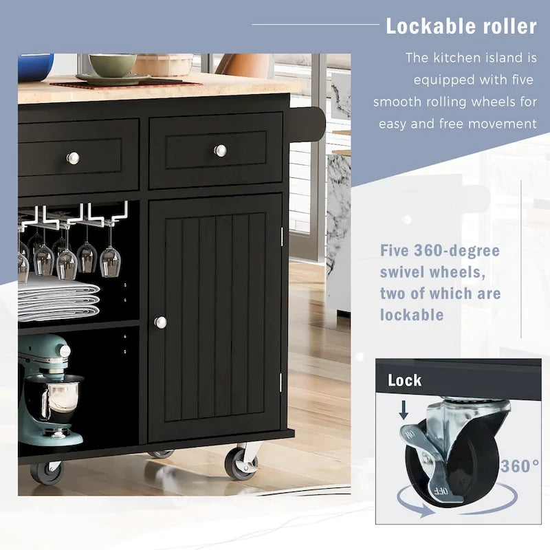 Kitchen Island with Power Outlet