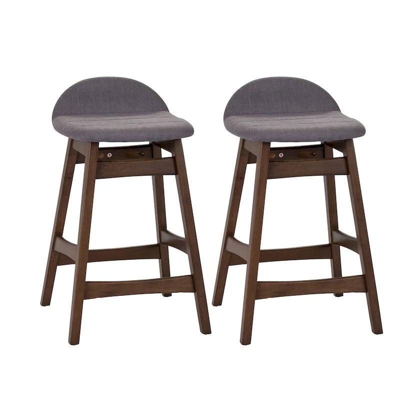 Satin Walnut 24 Inch Counter Chair (Set of 2)