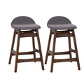 Satin Walnut 24 Inch Counter Chair (Set of 2)