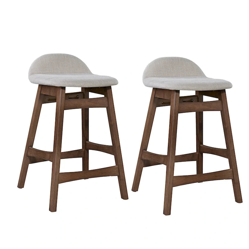 Satin Walnut 24 Inch Counter Chair (Set of 2)
