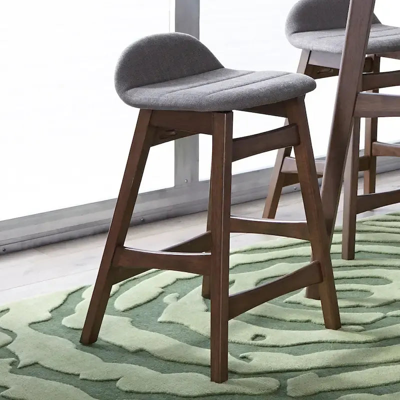 Satin Walnut 24 Inch Counter Chair (Set of 2)