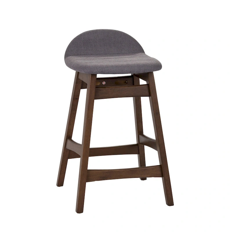 Satin Walnut 24 Inch Counter Chair (Set of 2)