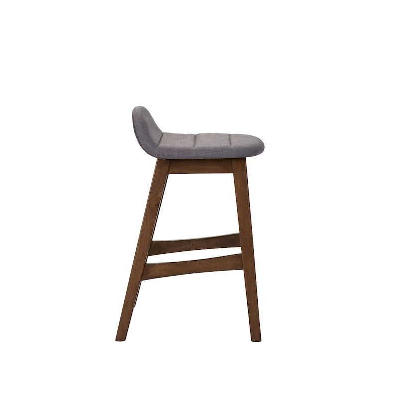 Satin Walnut 24 Inch Counter Chair (Set of 2)