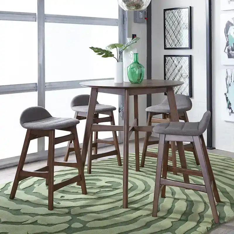 Satin Walnut 24 Inch Counter Chair (Set of 2)