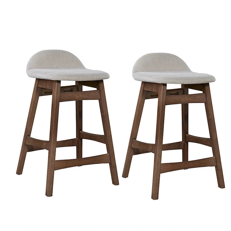 Satin Walnut 24 Inch Counter Chair (Set of 2)