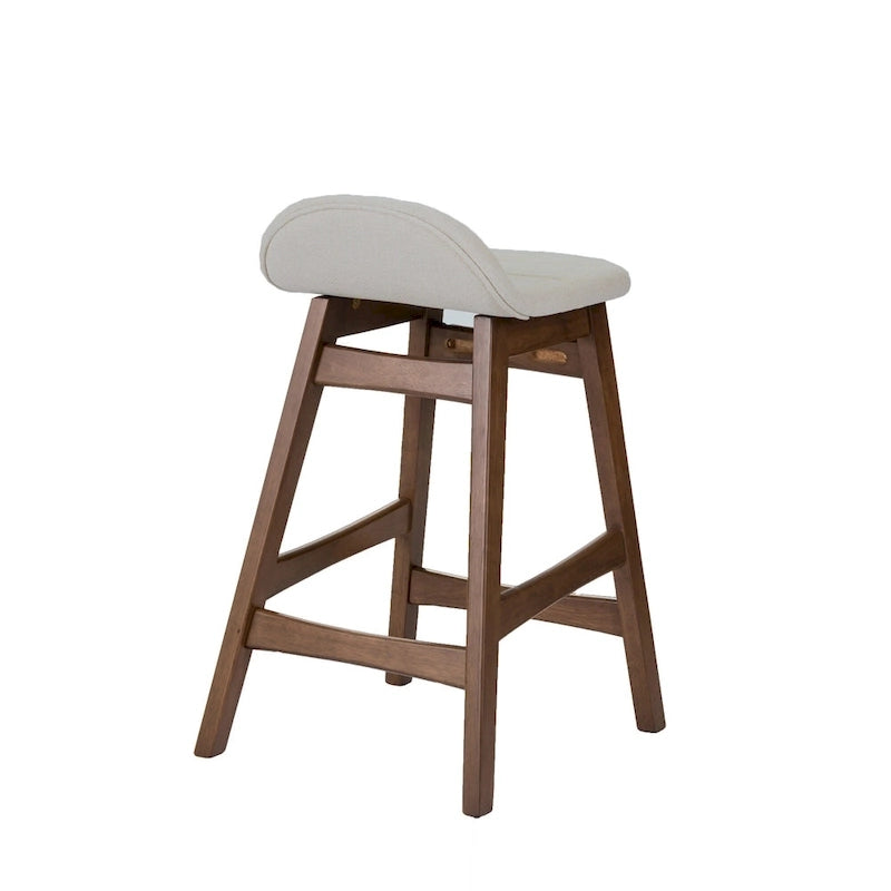 Satin Walnut 24 Inch Counter Chair (Set of 2)