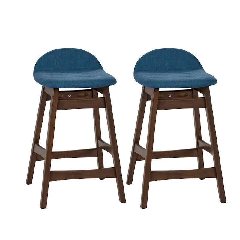 Satin Walnut 24 Inch Counter Chair (Set of 2)