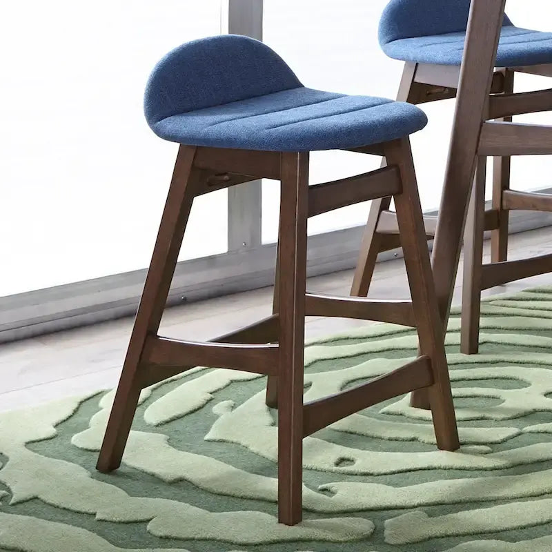 Satin Walnut 24 Inch Counter Chair (Set of 2)