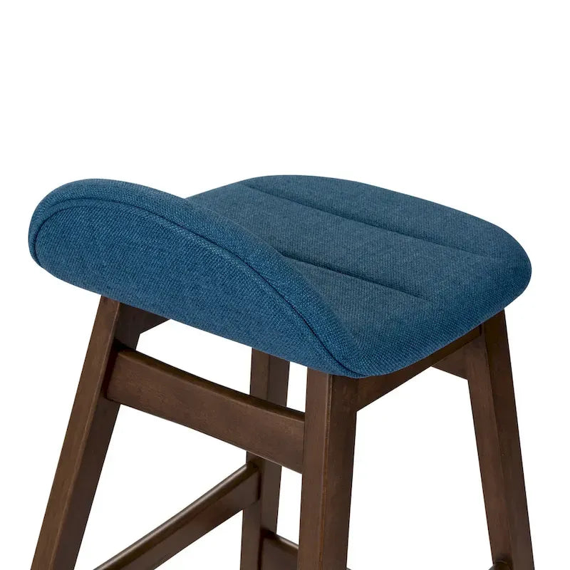 Satin Walnut 24 Inch Counter Chair (Set of 2)