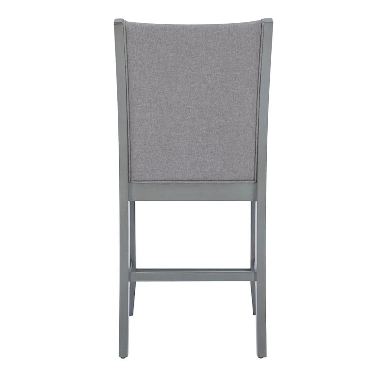 Grey Upholstered 25-Inch Counter Stool - Set of 2