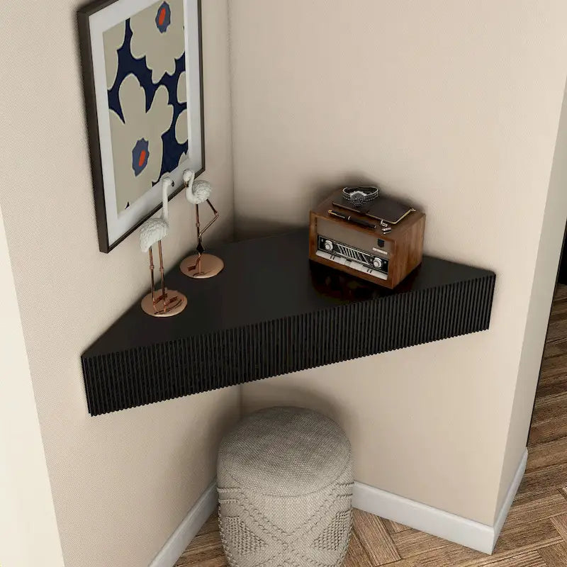 Furniture of America Sukhumi Transitional 47-inch 3-Shelf Wall-Mounted Corner TV Console