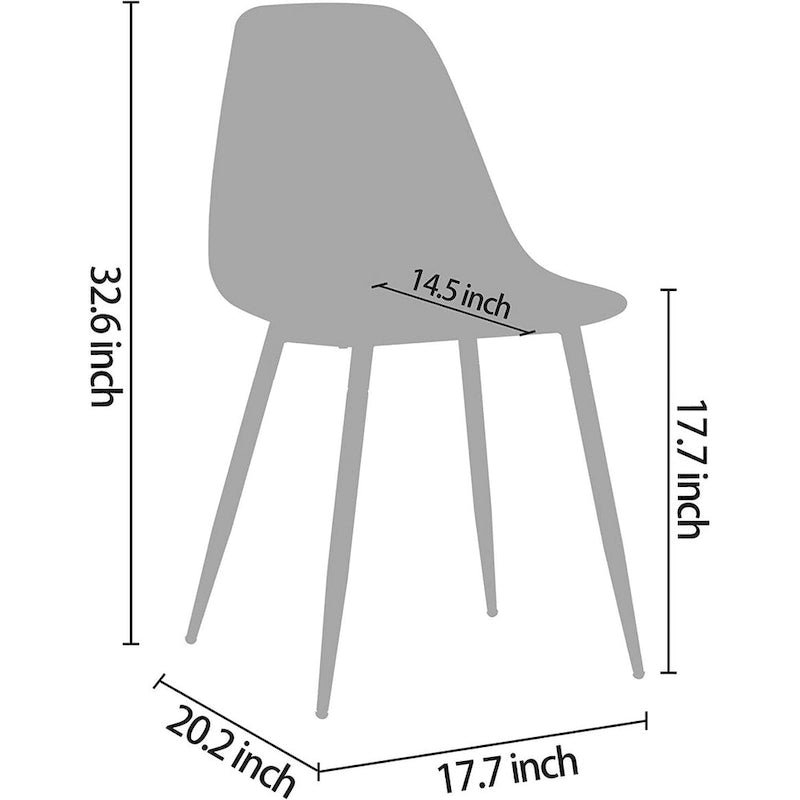 Modern Transparent Acrylic Shell Chair with Silver Metal Legs