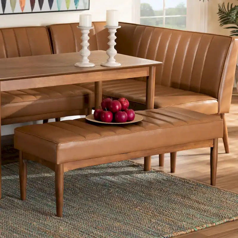 Daymond Mid-Century Modern Dining Bench