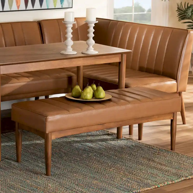 Daymond Mid-Century Modern Dining Bench