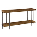 Solid Mango Wood and Forged Iron Sofa Table