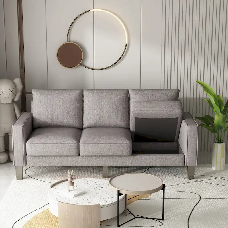 Fabric Upholstered Living Room Furniture Sofa