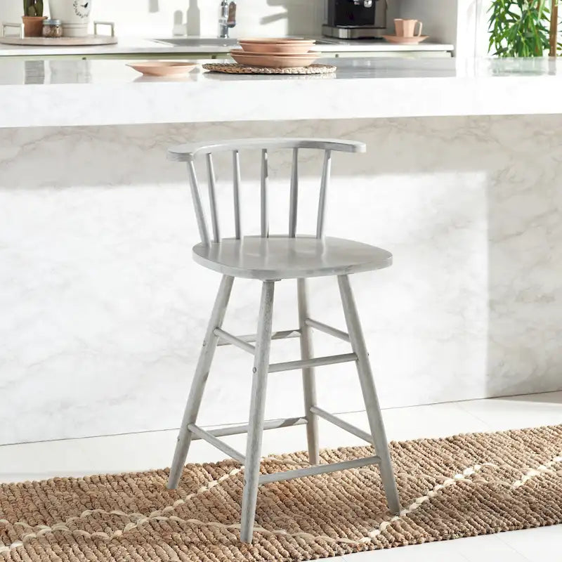 25-Inch Farmhouse Counter Stool - 21W x 17D x 34H in
