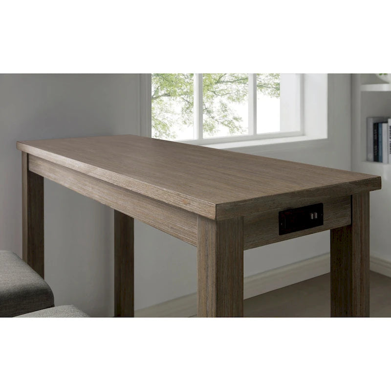64-Inch Counter Height Dining Table with USB Port
