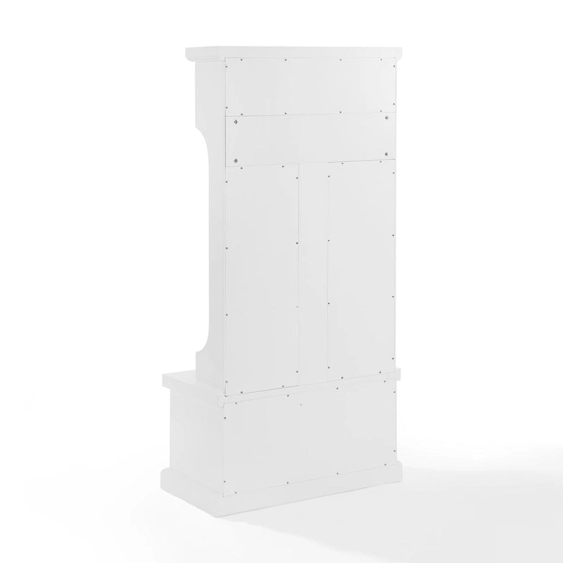 Coastal Cottage Hall Tree with Bench, Drawer and Hooks - 31.5W x 15.75D x 64.25H