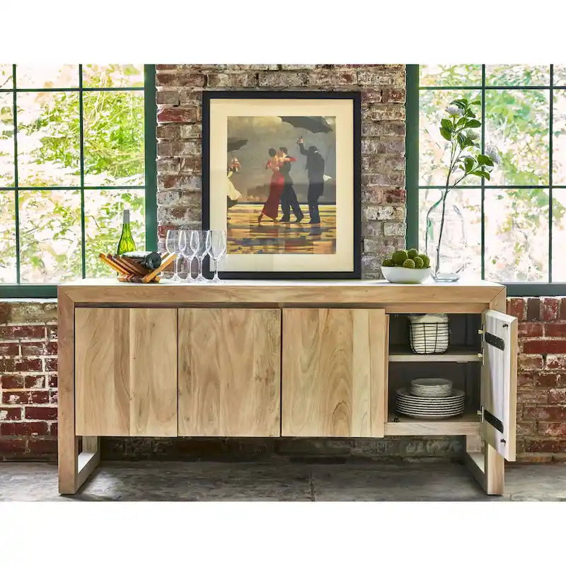 Solid Acacia Wood Buffet - Americano Finish
