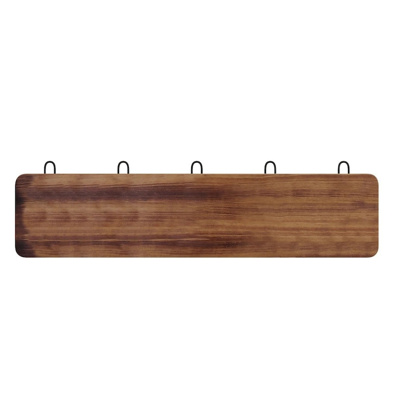 Wall Mounted Storage Rack with Upper Shelf and Storage Hooks