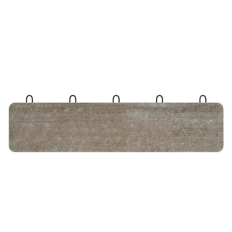 Wall Mounted Storage Rack with Upper Shelf and Storage Hooks