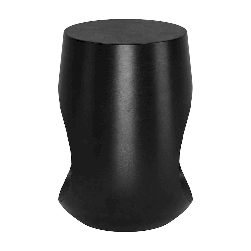 Mango Wood Sculptural Side Table - Black