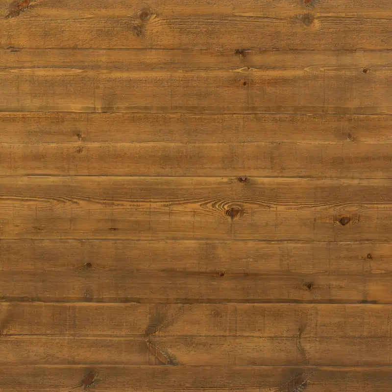 Rustic Solid Pine Trestle Dining Table - Honey Finish
