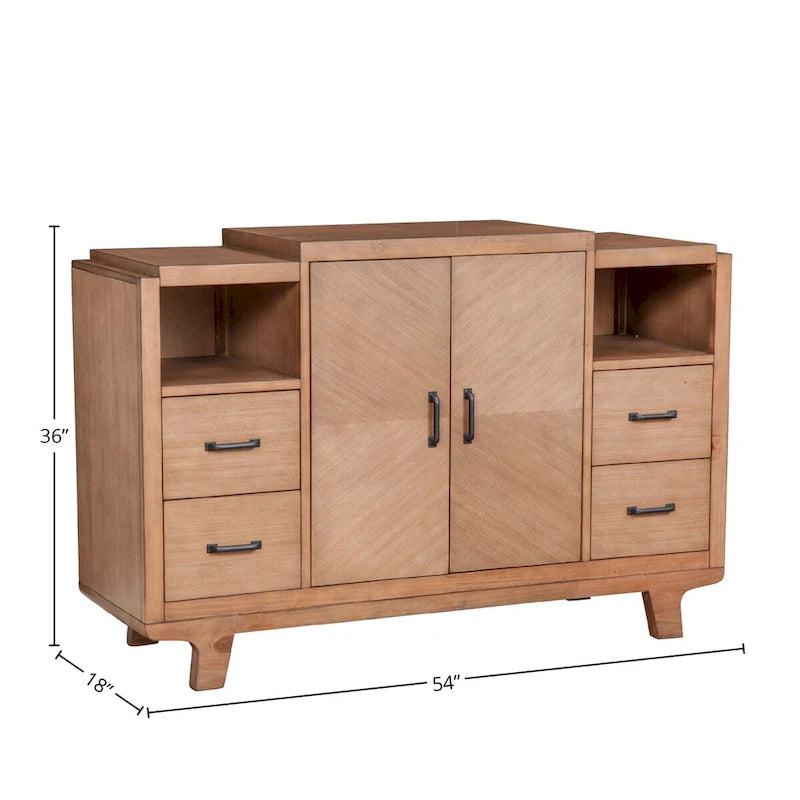 Natural Wood Sideboard