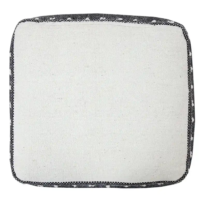 18 Inch White 100% Cotton Ottoman