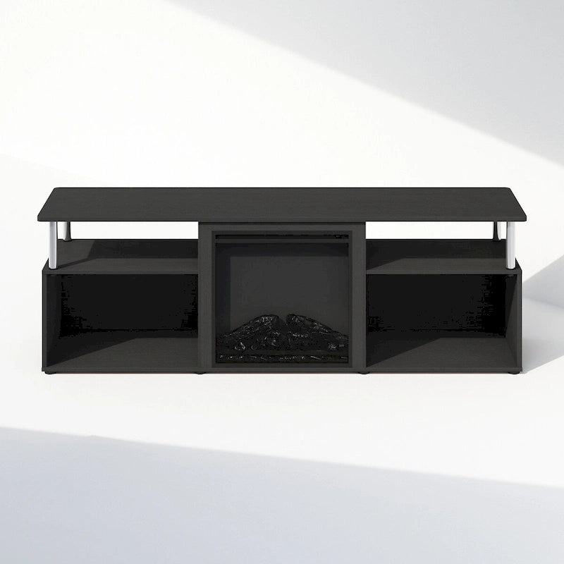 Open Storage Decorative Electric Fireplace TV Stand for TV up to 70 Inch