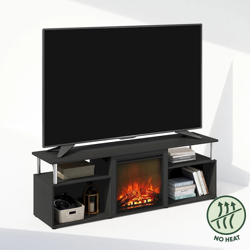 Open Storage Decorative Electric Fireplace TV Stand for TV up to 70 Inch