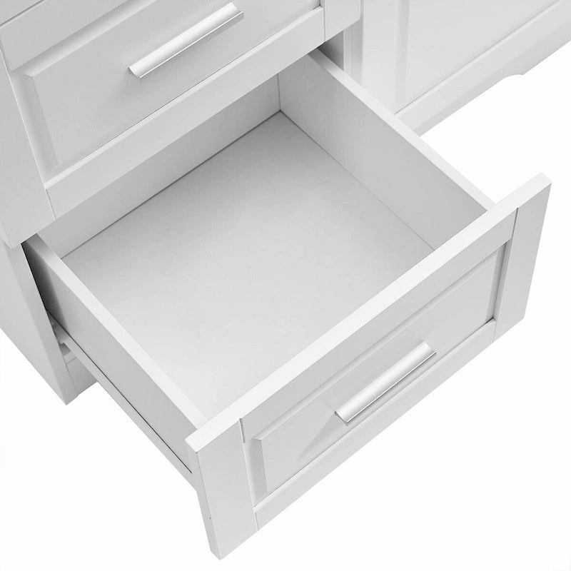 Tall and Wide Storage Cabinet with Doors and Three Drawers