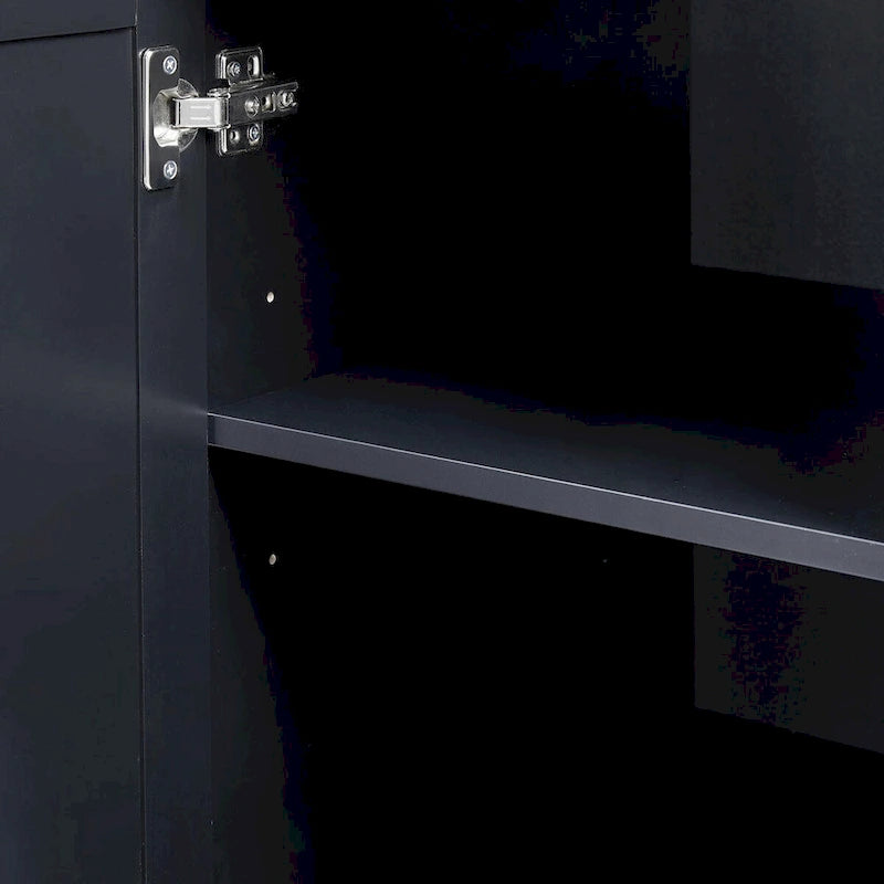 Tall and Wide Storage Cabinet with Doors and Three Drawers